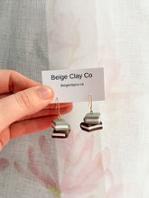 Load image into Gallery viewer, Stacked book dangles ~ 2 colours
